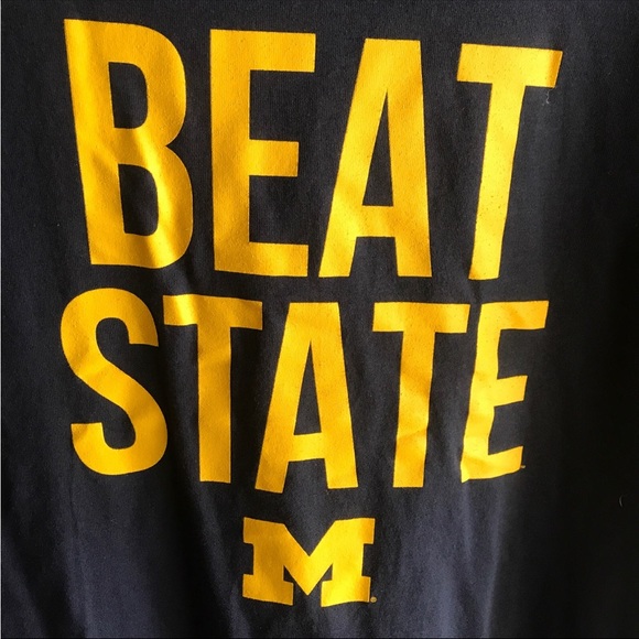 University of Michigan Beat State T-Shirt Size L - Picture 2 of 4